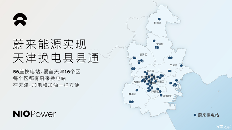 16个区全覆盖 蔚来能源实现天津换电县县通