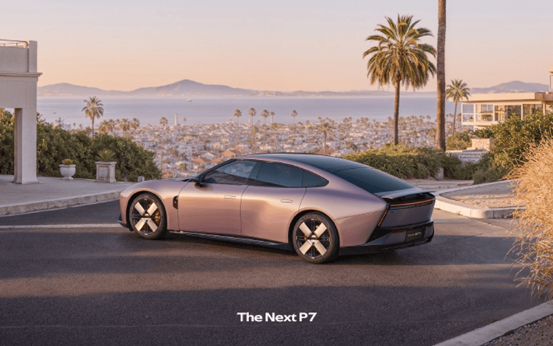 全新小鹏P7“星暮紫”配色官图曝光 全新设计语言/8月6日发布