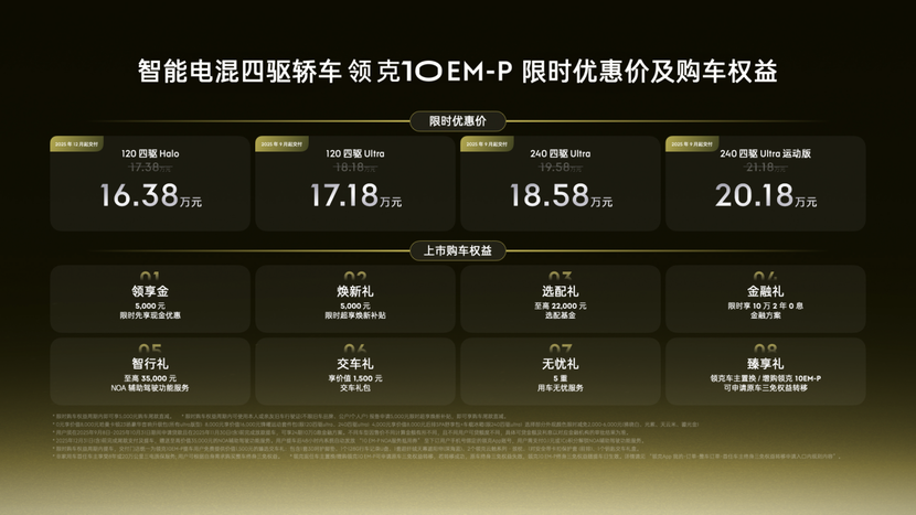 限时16.38万-20.18万元,领克10 EM-P正式上市