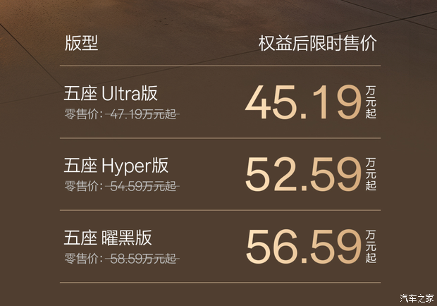 权益后限时售45.19-56.59万元 极氪9X五座版正式上市